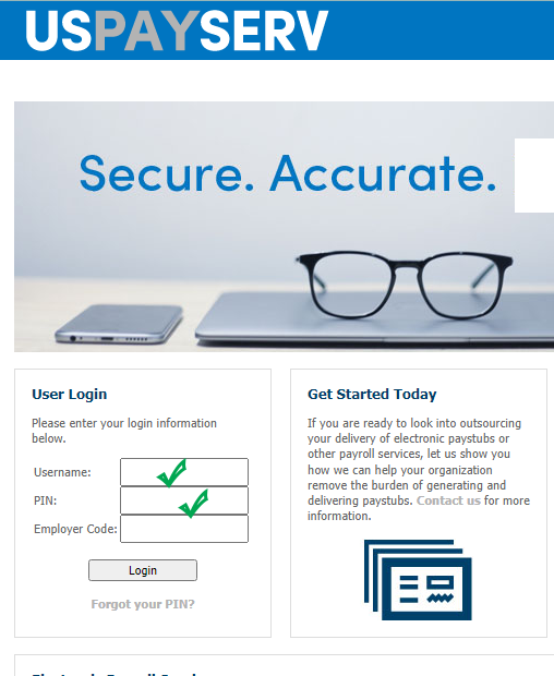 Uspayserv Login Guide Electronic Payroll Services SignUP